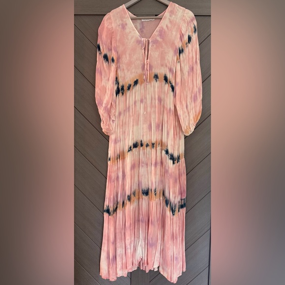 Young Fabulous & Broke Pink and Purple Tie-Dye Maxi Dress - Picture 1 of 3